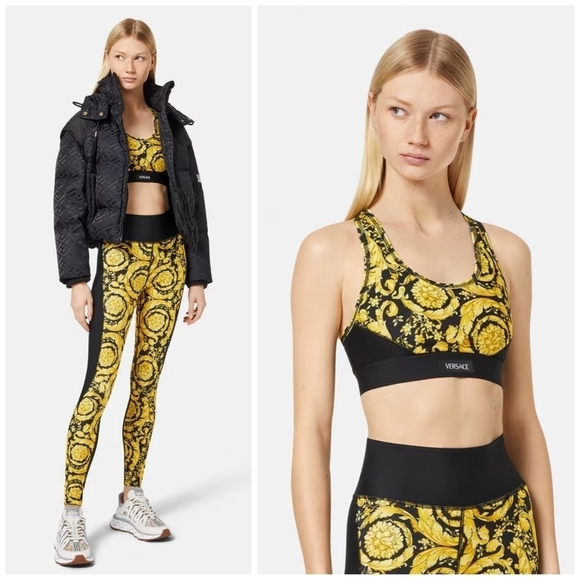 Versace Barocco Print Sports Bra - Picture 1 of 6